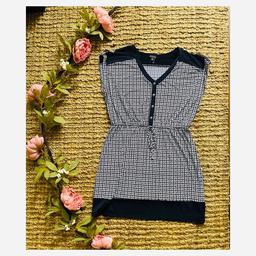 16w Blue and White Nautical Enfocus Dress